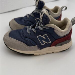 New Balance Kids' Blue and Beige Sneakers